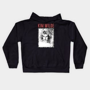 Kim Wilde //  Retro 80s Aesthetic Design Kids Hoodie